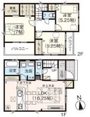 主寝室にはWIC・1.5帖の書斎付。