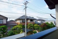 2階バルコニーからの眺望です。前面に遮るものがなく景色を一望できます。
