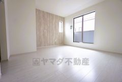 アクセントクロスがお洒落な約7.5帖の洋室。