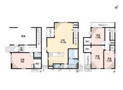 プライバシーを確保しやすい2階リビング＾＾18.3帖。WIC3ヶ所。