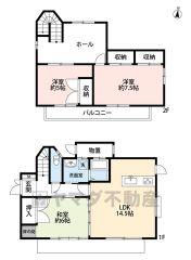 和室含む3LDKです。南向きで陽当たり、風通し良好＾＾各居室収納スペースあり＾＾