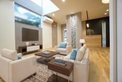 家族が集まる開放的なリビング。思い思いの時間を過ごしたり食事をしたり、素敵な団らんの場になりますね。CGによるイメージ画像。