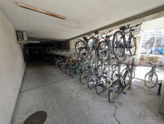 敷地内駐輪場有。空き状況はお問い合わせ下さい。