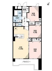 3LDK。南東向きで陽当たり良好＾＾ お掃除ラクラクのオールフローリング。 全居室収納スペース完備。 