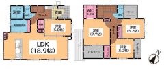 南向きLDK18.9帖、2面バルコニー日当たり・風通し良好LDK・1階洋室へ繋がる2way玄関は来客時の対応にも＾＾