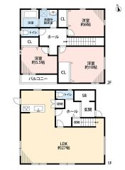 3LDK＾＾ LDK約27帖＾＾リビング階段で開放感＾＾ 全居室収納有で収納充実。南面バルコニー陽当たり良好＾＾
