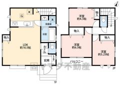 3LDK。南東向きで陽当たり良好＾＾パントリー付き＾＾家族間のコミュニケーションが取りやすいリビング階段を採用。