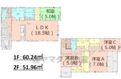 4LDKとファミリークローク。玄関にSICなど収納充実＾＾LDK18.5帖。2面バルコニー。2WIC＾＾