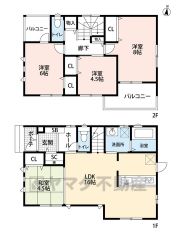 リビング階段採用＾＾洗面室は広々としており収納もあり＾＾ 2階には3洋室、全居室バルコニーに面しています＾＾