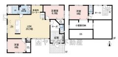 LDKは広々約20.5帖＾＾玄関が広々とした作り＾＾各居室6帖以上でゆとりがあります＾＾