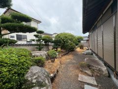 落ち着きのある広い和庭。