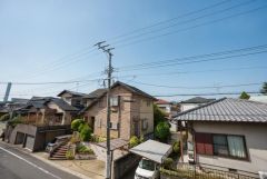 2階バルコニーからの眺望です。前面に遮るものがなく景色を一望できます。
