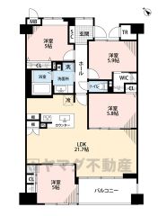2026年6月リフォーム完了＾＾ LDKは広々21.7帖＾＾南西向き。主寝室にウォークインクローゼットなど全居室収納付き＾＾