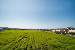 目の前に日差しを遮る建物がないので、日当たり＆風通し良好です＾＾心地よい自然の光や風を感じることができ、ほどよく開放感のある空間がつくれます。
