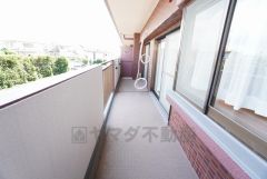 陽当たりの良い広々バルコニーです。お洗濯やお布団干しはもちろん、日光浴スペースにも＾＾