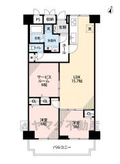 2SLDK＾＾全居室収納付き。洗面室収納、ホール収納あり＾＾6帖のサービスルームあり＾＾