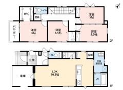 南東向き＾＾4LDK＾＾ 開放感のあるリビング階段。南西面バルコニーで陽当たり良好＾＾