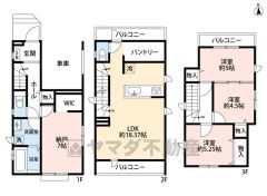 LDK18帖。オールフローリング。全居室収納＾＾