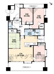 R7年3月内装リフォーム完了済＾＾ 約6帖の和室含む4LDK。南西向きバルコニーに面したリビングは明るく開放的＾＾居室は5.8帖以上とゆったり＾＾全居室収納。南西・北東・南東の3面バルコニー＾＾ 