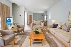 広々とした約20帖のLDK。リビング一部とキッチンに床暖房付き＾＾CGによるイメージ画像。