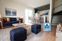 16帖。 家族が集まる開放的なリビング。思い思いの時間を過ごしたり食事をしたり、素敵な団らんの場になりますね。家具はCGによるイメージ画像 