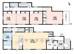 4LDK。リビング収納＆ファミリークローク2ヶ所ずつ、パントリー＆SICなど収納充実の間取り＾＾