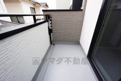 バルコニーは足元撥水加工済み。