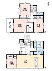 4LDK。オールフローリング。パントリー、SIC完備。全居室収納スペース付き＾＾