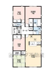 上下階の移動のない平屋住宅＾＾家族がコミュニケーションをとりやすく効率的に動ける間取りです＾＾