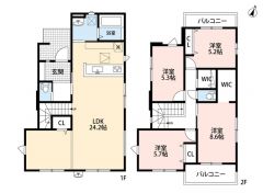 2階サンルーム付き。お洗濯物も良く乾きます。全室2面採光で日当たり良好＾＾