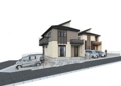 全2区画の新築戸建です＾＾左側が1号棟＾＾