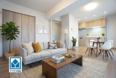 家族が集まる開放的なリビング。思い思いの時間を過ごしたり食事をしたり、素敵な団らんの場になりますね。 家具はCGによるイメージ画像