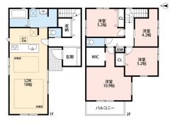 主寝室は広々10.9帖。家具を置いてもゆったり、素敵な空間に＾＾