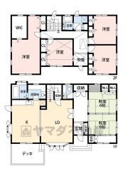 建物面積約55坪の広々とした邸宅。LDKは約24帖、他全居室6帖以上のゆとりのある間取り＾＾