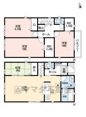 1階は17帖LDKと隣接する和室を合わせると20帖以上の大空間＾＾ 2階には3洋室、全居室ゆったり6帖以上＾＾