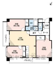 2面バルコニー付きの角部屋です＾＾ 全居室フローリング＆収納スペース付き＾＾