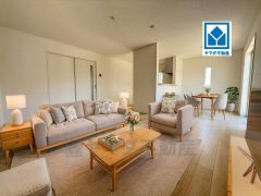 家族が集まる開放的なリビング。思い思いの時間を過ごしたり食事をしたり、素敵な団らんの場になりますね。家具はCGによるイメージ画像です。