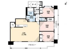 3LDK。南東向きで陽当たり良好＾＾全居室バルコニーに面しており、明るい室内＾＾全居室収納付き。