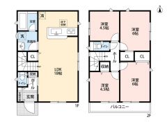 南向き＾＾4LDK。LDK18帖。リビング階段で開放感＾＾南面バルコニーで陽当たり良好＾＾