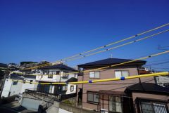 2階バルコニーからの眺望です。日当たりも良好。お洗濯物が良く乾きます。
