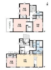 4LDK。オールフローリング。パントリー、SIC完備。全居室収納スペース付き＾＾