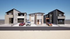 真ん中が2号棟。