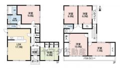 和室含む6LDK。全居室ゆとりのある6帖以上を確保＾＾