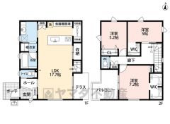 3LDK。オールフローリング。各居室収納スペース有＾＾お荷物が多くても困りません＾＾