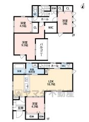 LDK18帖以上＾＾WIC、パントリー完備＾＾収納充実な間取り＾＾