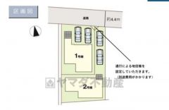 2号棟。カースペースは2台付きです。 ご夫婦で一台づつ所有できます。 