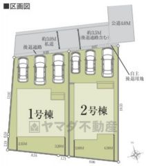 2号棟。カースペース3台確保（車種により異なる）