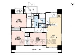 3LDK。南西向き。陽当たり、風通し良好。各居室収納スペースあり＾＾三方角部屋。安心安全オートロック付き。お問い合わせお待ちしております＾＾