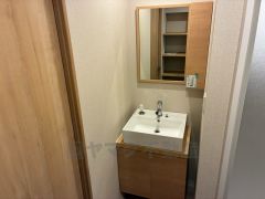 歯磨きセットやスキンケア用品などの収納に便利ですね。 生活感も隠すことができ、来客時にも安心です。