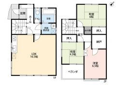 リビングは16帖以上の開放感あふれる空間です。2階は洋室が3部屋あるので、お子様が大きくなっても安心ですね＾＾